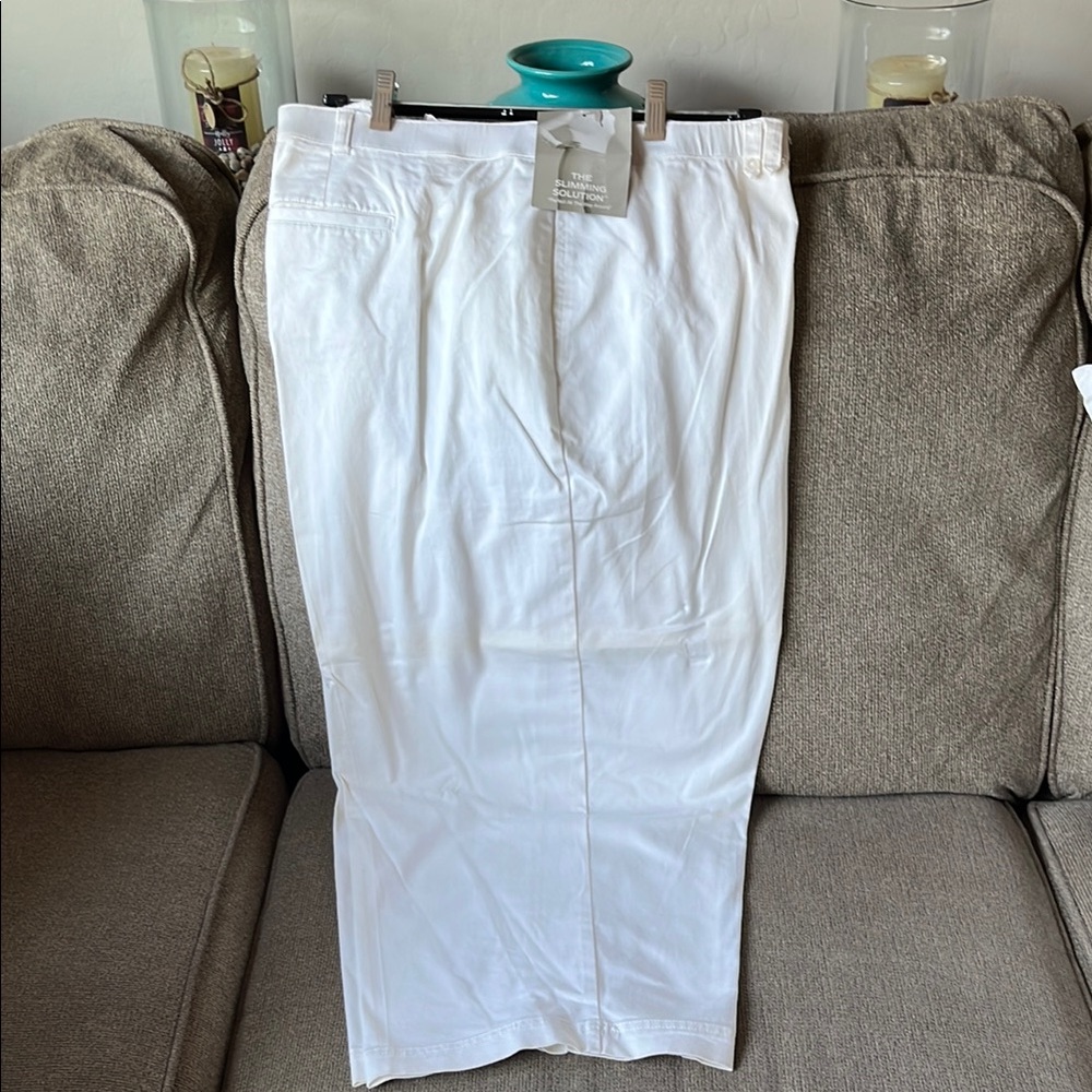 Sag Harbor | White Cropped Pants Relaxed Fit